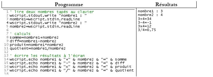 Introduction au langage VBScript